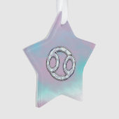 Mutter der Perlkrebssymbol Astrologie Ornament (Vorderseite)