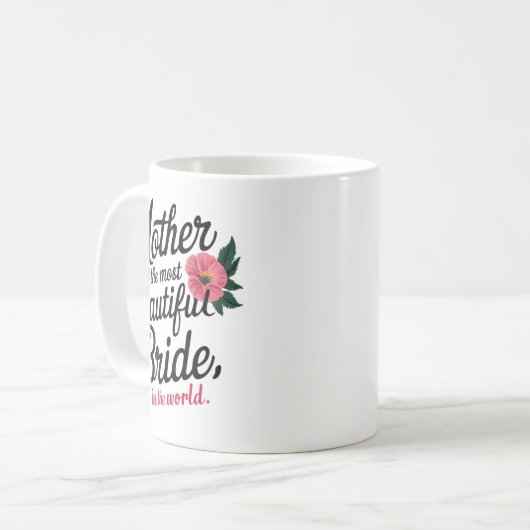 Mutter der schönsten Bride glücklich Bridal Pa Kaffeetasse (Vorderseite Links)
