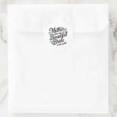 Mutter der schönsten Bride glücklich Bridal Pa Runder Aufkleber (Tasche)