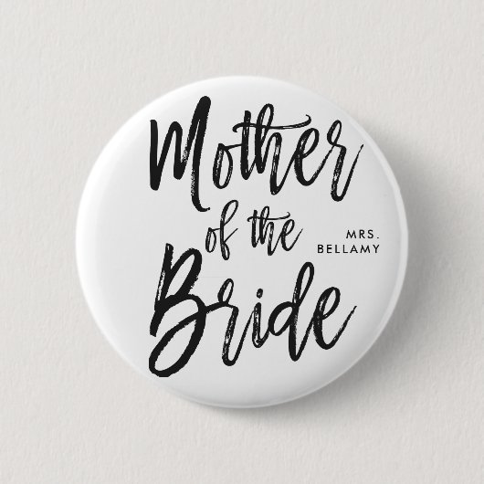 Mutter der Skript-Art-kundenspezifischen Hochzeit Button (Vorderseite)