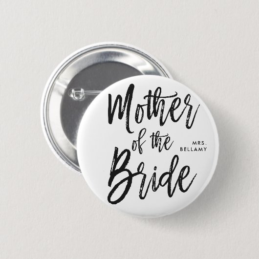 Mutter der Skript-Art-kundenspezifischen Hochzeit Button (Vorne & Hinten)