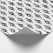 Mutter der ständigen Hilfe Schwarz-Weiß elegant Geschenkpapier (Ecke)