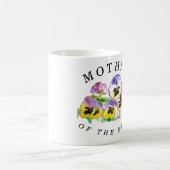 Mutter der Stiefmütterchen Blumenvintage Hochzeit Kaffeetasse (Mittel)