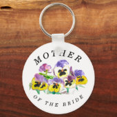Mutter der Stiefmütterchen Blumenvintage Hochzeit Schlüsselanhänger (Vorderseite)