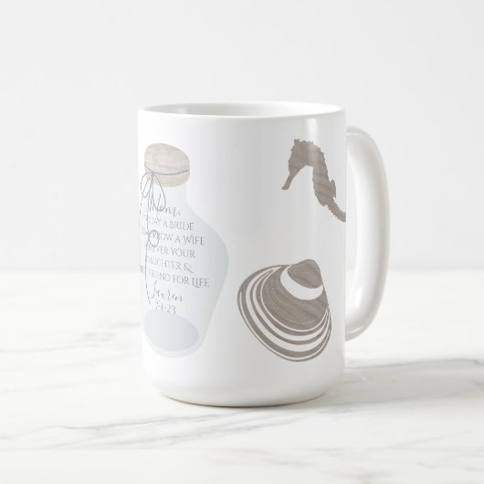 Mutter der Tasse der Braut mit Heute ein Sprichwor (VorderseiteRechts)