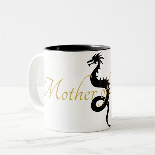 Mutter der Tasse der Drachen (Schwarz und Gold) (Vorderseite Links)