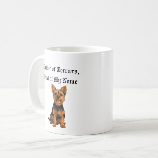 Mutter der Terrier, Vorname von mir Kaffeetasse (Vorderseite Links)