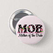 Mutter der Tulpe-Beschriftung der Braut-(MOD) Button (Vorne & Hinten)