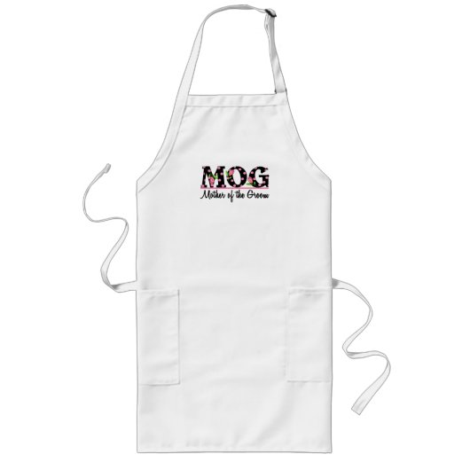 Mutter der Tulpe-Beschriftung des Bräutigam-(MOG) Lange Schürze (Vorne)