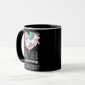 Mutter der Unicorns! Tasse (Vorderseite Links)