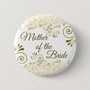 Mutter der Verzierten Goldphiligree Hochzeit Button