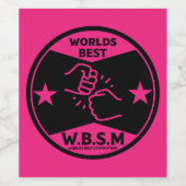 MUTTER DER WELT MIT BESTEN SCHRITTEN WEINETIKETT (Einzelnes Label)