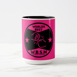 MUTTER DER WELT MIT BESTEN SCHRITTEN ZWEIFARBIGE TASSE