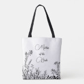 Mutter der Wildblumen Schwarz/Weiß Tasche (Rückseite)