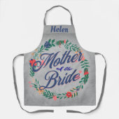 Mutter des bearbeitbaren Namens der Braut Schürze (Vorderseite)