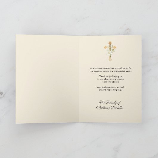 Mutter des Beileids der ständigen Hilfe Beileid Dankeskarte (Innenseite)