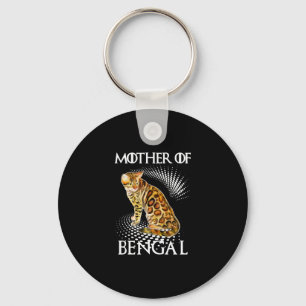 Mutter des Bengalischen katzen Shirts Schlüsselanhänger