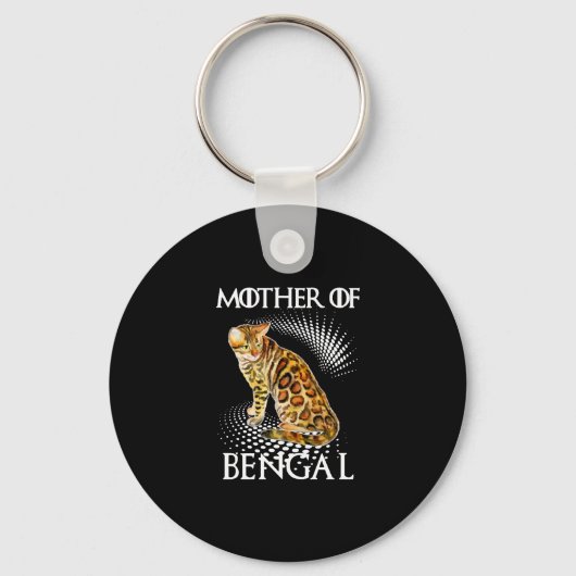 Mutter des Bengalischen katzen Shirts Schlüsselanhänger (Vorderseite)
