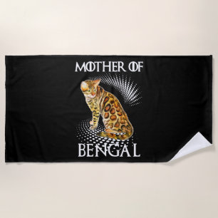Mutter des Bengalischen katzen Shirts Strandtuch