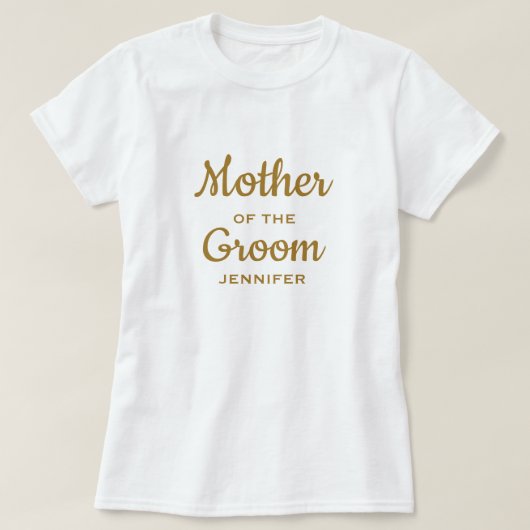 Mutter des benutzerdefinierten Groom-T - Shirt (Design vorne)