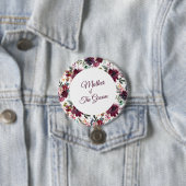 Mutter des Blume-Musters "Groom Burgundy Garden" Button (Beispiel)