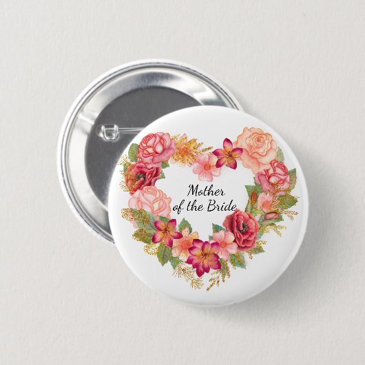 Mutter des Blumendruckknopfes Button (Vorne & Hinten)