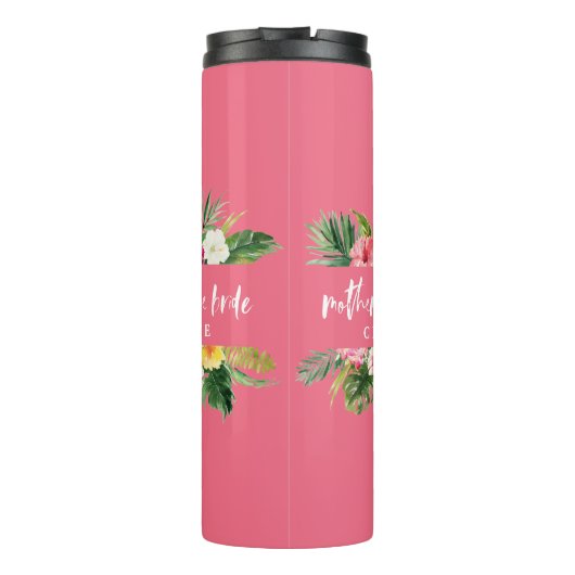 Mutter des Braut-Aquarells mit Blumen Thermosbecher (Rückseite)