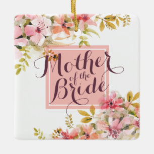 Mutter des Braut-Aquarells Wedding   Verzierung Keramikornament