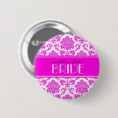 Mutter des Braut-Damast-Knopfes im Pink Button (Vorne & Hinten)