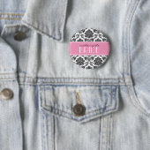 Mutter des Braut-Damast-Knopfes im Rosa Button (Beispiel)