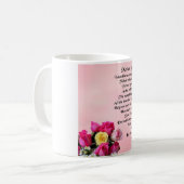 Mutter des Braut-Gedichtes - Rosen Kaffeetasse (Vorderseite Links)