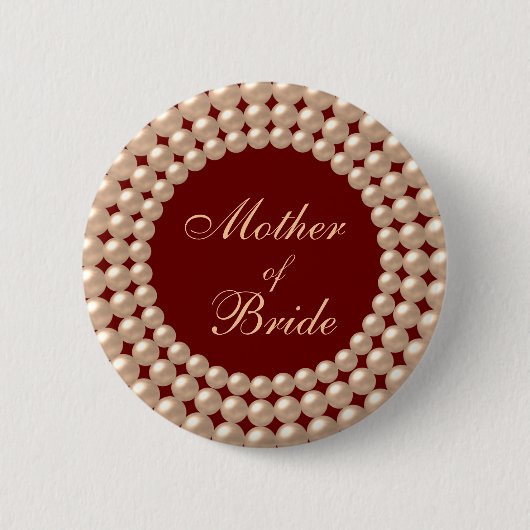 Mutter des Braut-Perle Jeweled Knopfes Button (Vorderseite)
