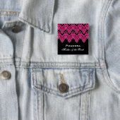 Mutter des Braut-Rosa-Spitze-Damast-individuellen Button (Beispiel)