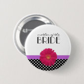 Mutter des Braut-Tupfen-Knopfes Button (Vorne & Hinten)