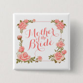 Mutter des Brauteleganten Wreath-Button-Knopfes Button (Vorderseite)