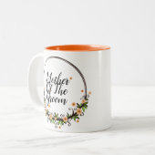 Mutter des Bräutigam-Blumenringes Zweifarbige Tasse (Vorderseite Links)