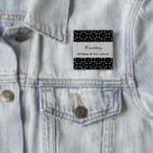 Mutter des Bräutigam-Button-Knopfes Schwarzweiss Button (Beispiel)