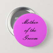 Mutter des Bräutigam-Buttons Button (Vorne & Hinten)