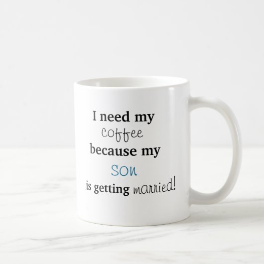 Mutter des Bräutigam-Geschenks Kaffeetasse (Rechts)