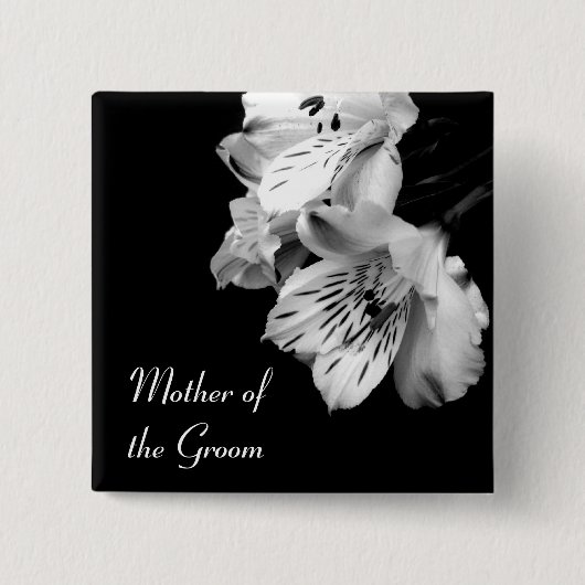 Mutter des Bräutigamalstroemeria-Lilien-Knopfes Button (Vorderseite)