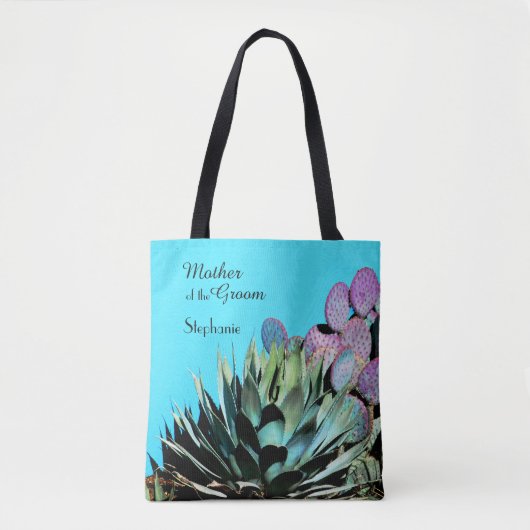 Mutter des Bräutigams, Agave & Cactus, Name Tasche (Vorderseite)