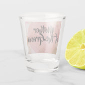 Mutter des Bräutigams - bearbeitbarer Text Schnapsglas (Rückseite)