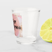 Mutter des Bräutigams - bearbeitbarer Text Schnapsglas (Rechts)