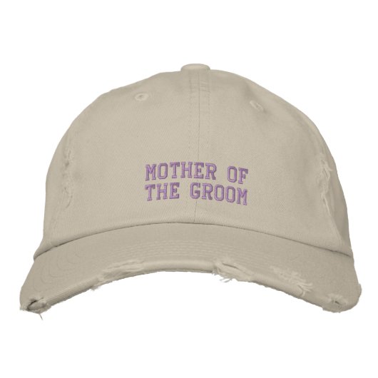 Mutter des Bräutigams! Bestickte Baseballkappe (Vorderseite)