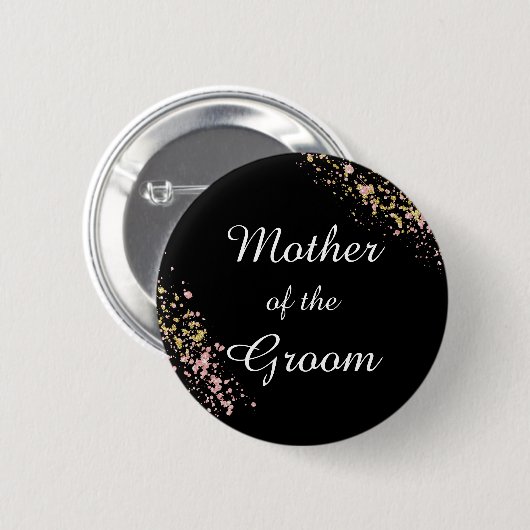 Mutter des Bräutigams Button (Vorne & Hinten)