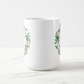 Mutter des Bräutigams, Kalligrafie, Blumenreath-6 Kaffeetasse (Mittel)