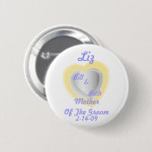 Mutter des Bräutigams Knopf-Fertigen besonders an Button (Vorne & Hinten)