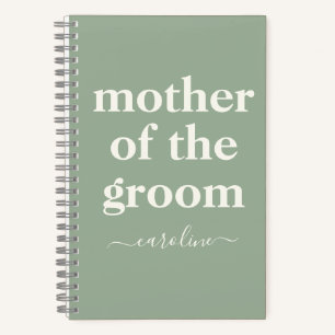 Mutter des Bräutigams Minimaler Moderner Name   Sa Notizblock