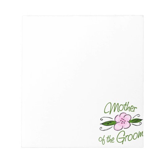 Mutter des Bräutigams Notizblock (Vorderseite)