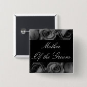 Mutter des Bräutigams - Schriftart-Art/Größe - Button (Vorne & Hinten)